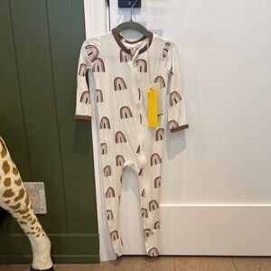 Kyte BABY Cream and Brown Rainbow Kids Footie